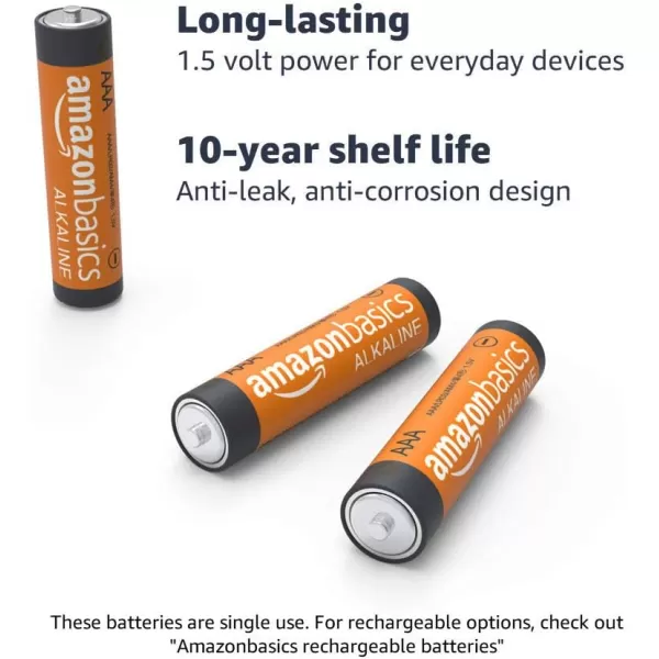 Amazon Basics AAA Alkaline HighPerformance Batteries 15 Volt 10Year Shelf Life 36 count Pack of 1100 Count Pack of 10