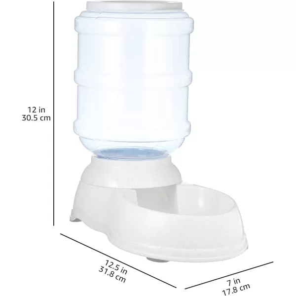 Amazon Basics Automatic Dog Cat Water Dispenser Gravity Feeder and Waterer Set Large 12Pound Food Capacity 25Gallon GrayFeeder Small