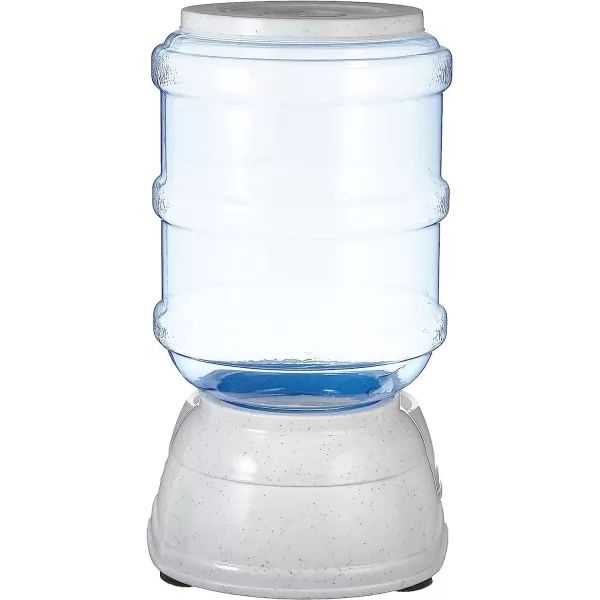 Amazon Basics Automatic Dog Cat Water Dispenser Gravity Feeder and Waterer Set Large 12Pound Food Capacity 25Gallon GrayFeeder Small