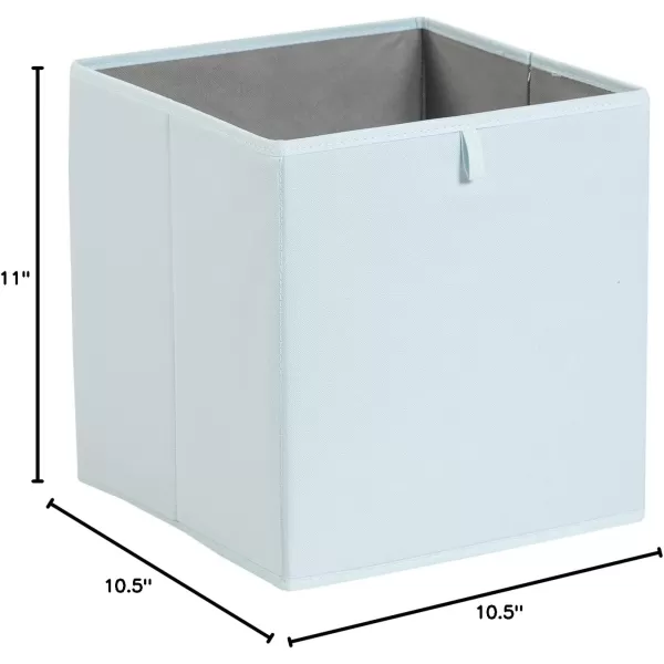 Amazon Basics Collapsible Fabric Storage Cube Organizer Bins  Pack of 6 White 13x15x13quotJade Green