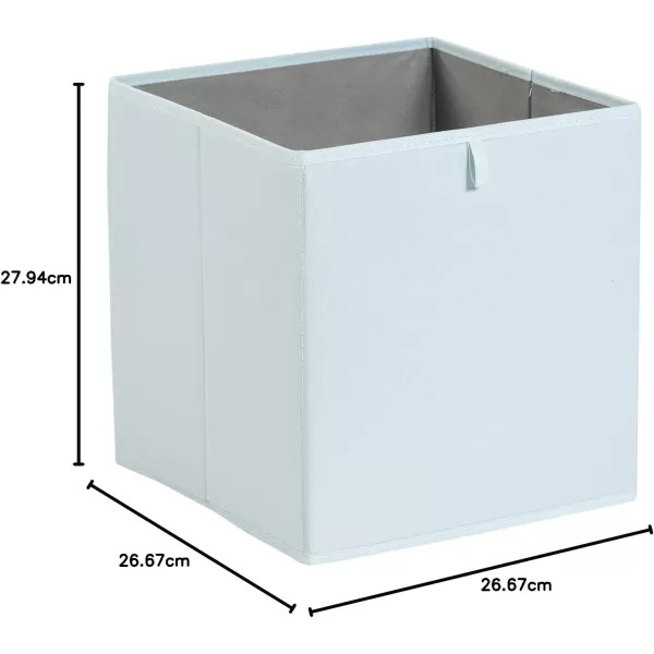 Amazon Basics Collapsible Fabric Storage Cube Organizer Bins  Pack of 6 White 13x15x13quotJade Green