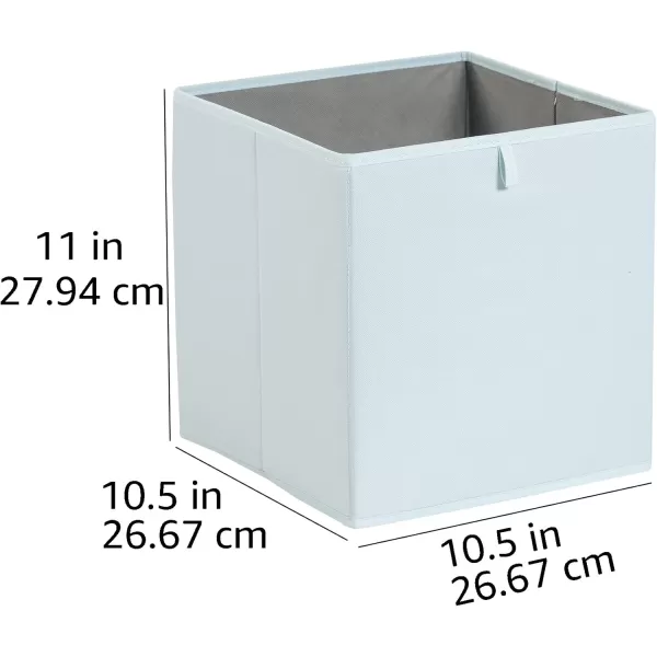 Amazon Basics Collapsible Fabric Storage Cube Organizer Bins  Pack of 6 White 13x15x13quotJade Green