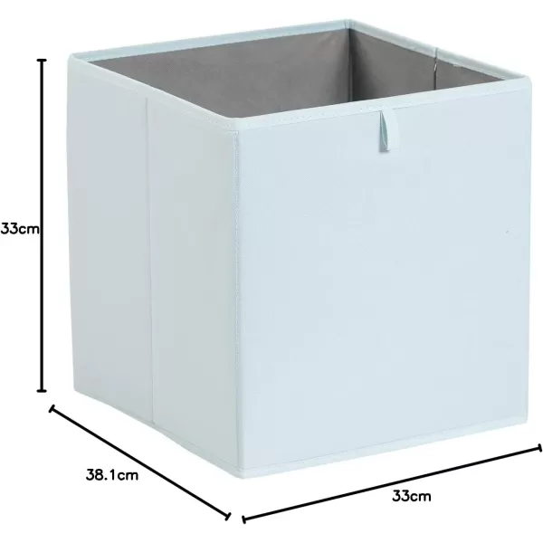 Amazon Basics Collapsible Fabric Storage Cube Organizer Bins  Pack of 6 White 13x15x13quotJade Green