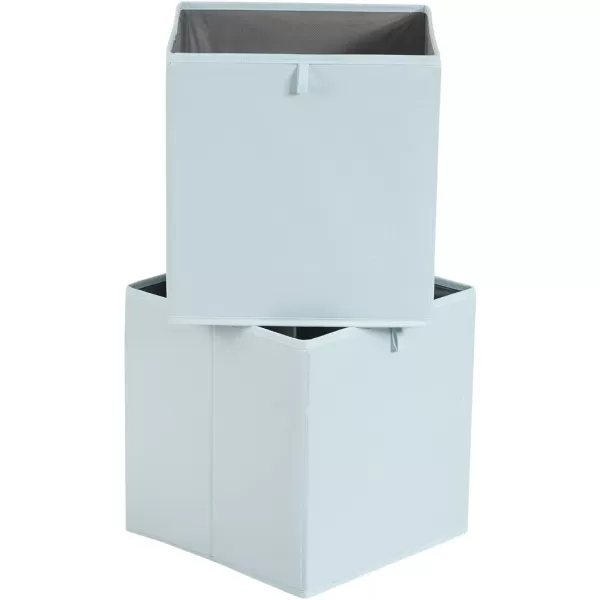 Amazon Basics Collapsible Fabric Storage Cube Organizer Bins  Pack of 6 White 13x15x13quotJade Green