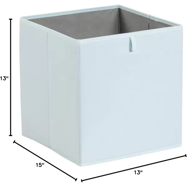 Amazon Basics Collapsible Fabric Storage Cube Organizer Bins  Pack of 6 White 13x15x13quotJade Green