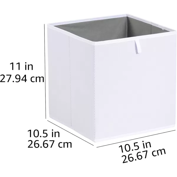 Amazon Basics Collapsible Fabric Storage Cube Organizer Bins  Pack of 6 White 13x15x13quotWhite