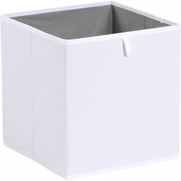 Amazon Basics Collapsible Fabric Storage Cube Organizer Bins  Pack of 6 White 13x15x13quotWhite