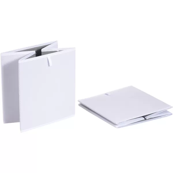 Amazon Basics Collapsible Fabric Storage Cube Organizer Bins  Pack of 6 White 13x15x13quotWhite