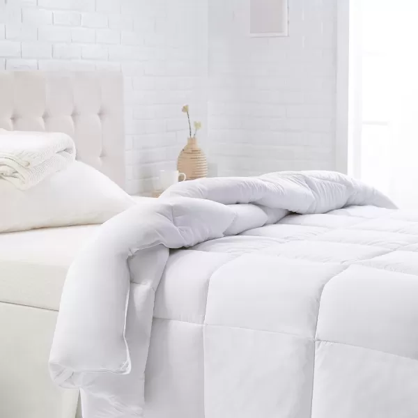 Amazon Basics Down Alternative Bedding Comforter Duvet Insert  King White WarmFullQueen