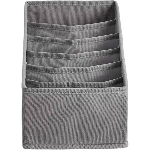 Amazon Basics Dresser Drawer Storage Organizer for Undergarments Set of 4  GrayPack of 2