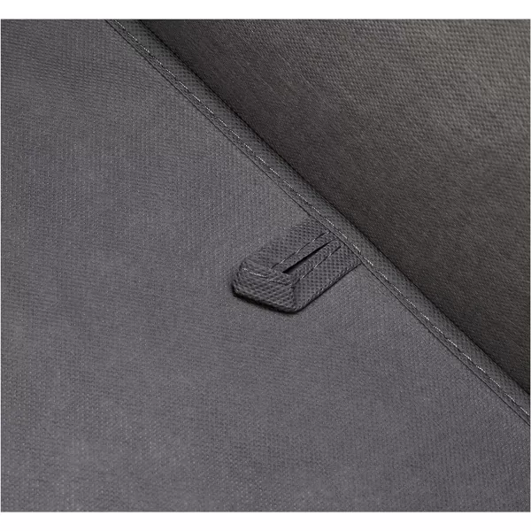 Amazon Basics Foldable Burlap Cloth Cube Storage Bin With Lid Set of 2 Gray2Pack