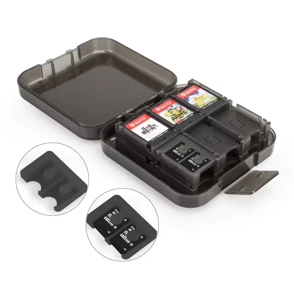 Amazon Basics Game Storage Case for 24 Nintendo Switch Games  34 x 34 x 1 Inches BlueBlack
