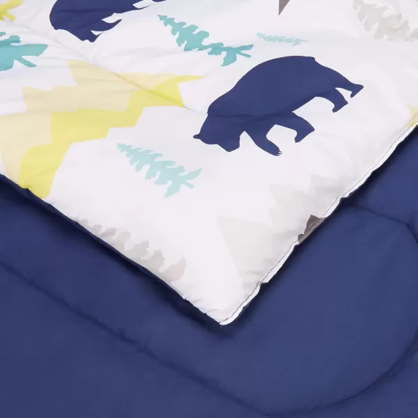 Amazon Basics Kids EasyWash Microfiber BedinaBag 5Piece Bedding Set Twin Dino FriendsBear Buddies Twin