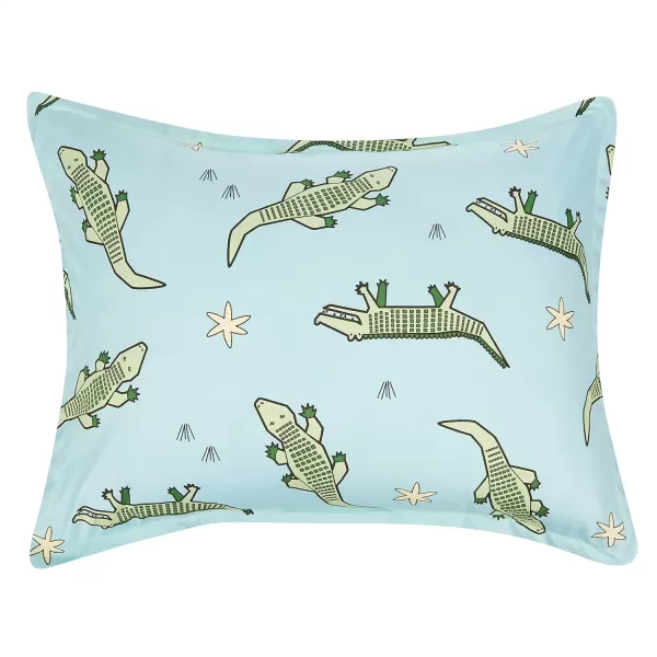 Amazon Basics Kids EasyWash Microfiber BedinaBag 5Piece Bedding Set Twin Dino FriendsGator Squad Queen