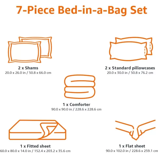 Amazon Basics Kids EasyWash Microfiber BedinaBag 5Piece Bedding Set Twin Dino FriendsGator Squad Queen
