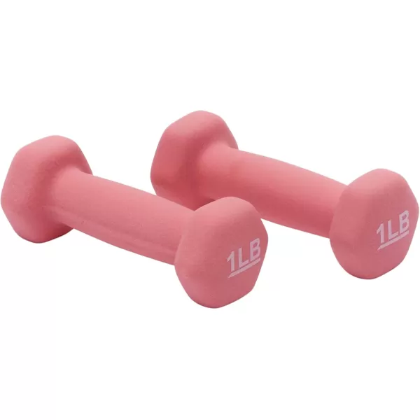 Amazon Basics Neoprene Dumbbell Hand Weights1 Pound  Pair