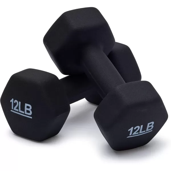 Amazon Basics Neoprene Dumbbell Hand Weights12 Pound  Pair