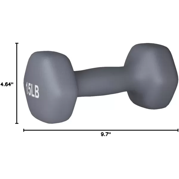 Amazon Basics Neoprene Dumbbell Hand Weights15 Pound  Pair