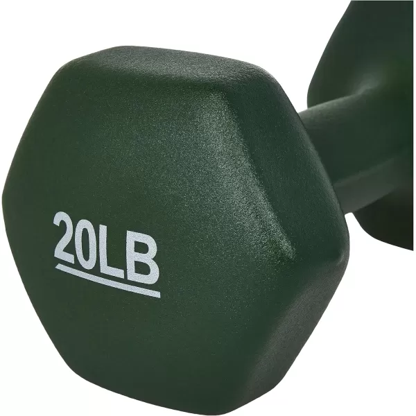 Amazon Basics Neoprene Dumbbell Hand Weights20 Pound  Pair