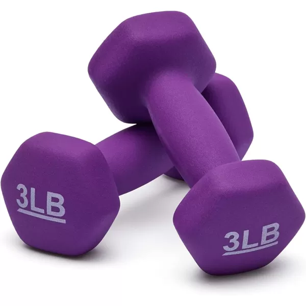 Amazon Basics Neoprene Dumbbell Hand Weights3 Pound  Pair