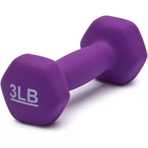 Amazon Basics Neoprene Dumbbell Hand Weights3 Pound  Pair