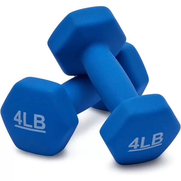 Amazon Basics Neoprene Dumbbell Hand Weights4 Pound  Pair