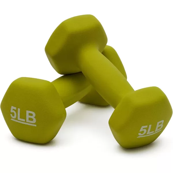 Amazon Basics Neoprene Dumbbell Hand Weights5 Pound  Pair