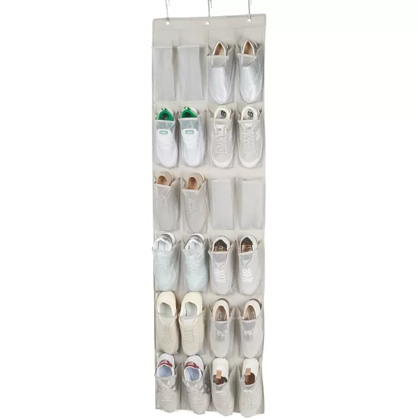 Amazon Basics Over the Door Organizer with 24 Pockets  BlackLight Grey
