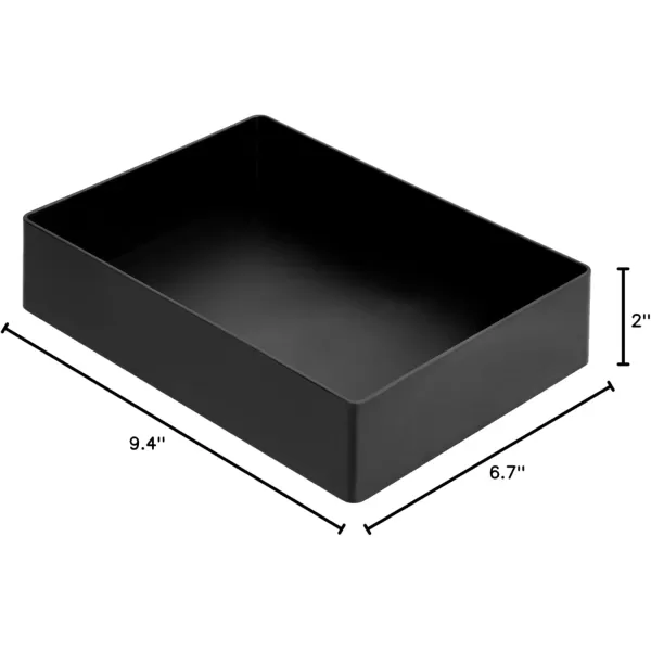 Amazon Basics Rectangular Plastic Desk Organizer Half Accessory Tray BlackAccessory Tray