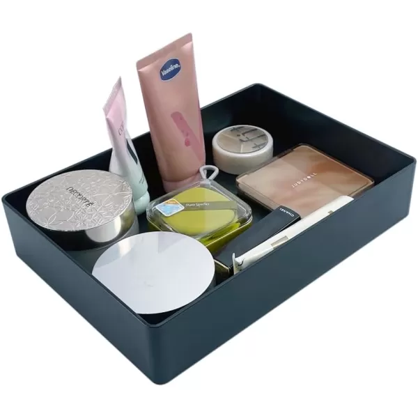 Amazon Basics Rectangular Plastic Desk Organizer Half Accessory Tray BlackAccessory Tray