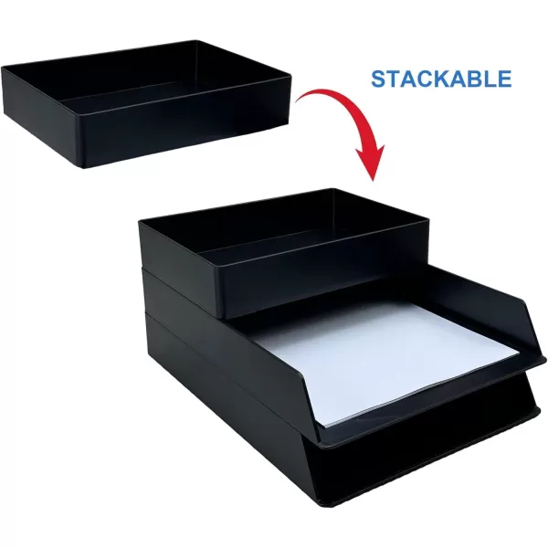 Amazon Basics Rectangular Plastic Desk Organizer Half Accessory Tray BlackAccessory Tray
