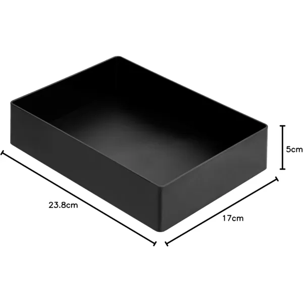 Amazon Basics Rectangular Plastic Desk Organizer Half Accessory Tray BlackAccessory Tray