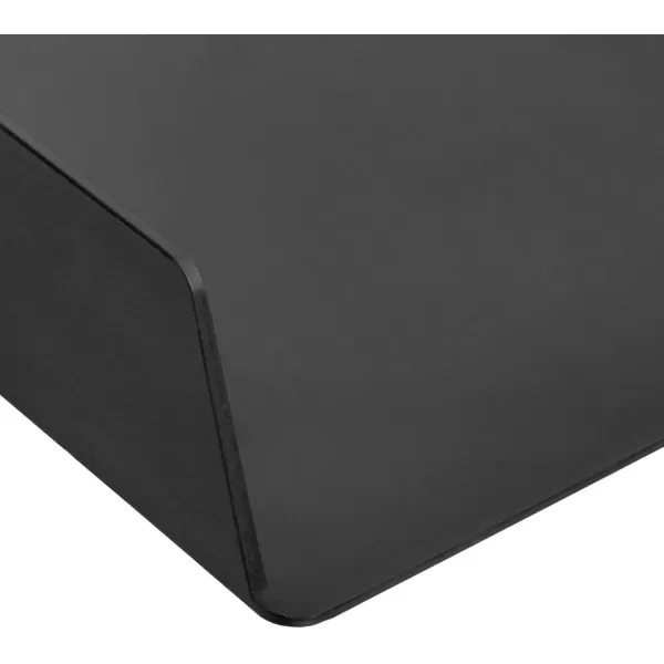 Amazon Basics Rectangular Plastic Desk Organizer Half Accessory Tray BlackLetter Tray Pack of 12