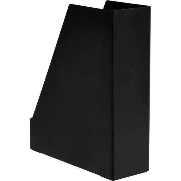 Amazon Basics Rectangular Plastic Desk Organizer Half Accessory Tray BlackMagazine Rack 2Pack
