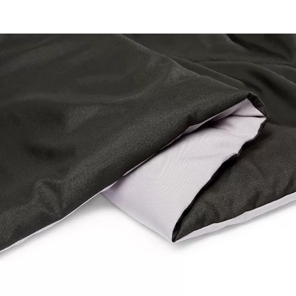 Amazon Basics Reversible Lightweight Microfiber Comforter Blanket FullQueen Chocolate  KhakiBlack  Grey