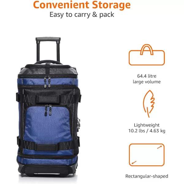 Amazon Basics Ripstop Wheeled Duffel 35 Inch  BlueBlue 26