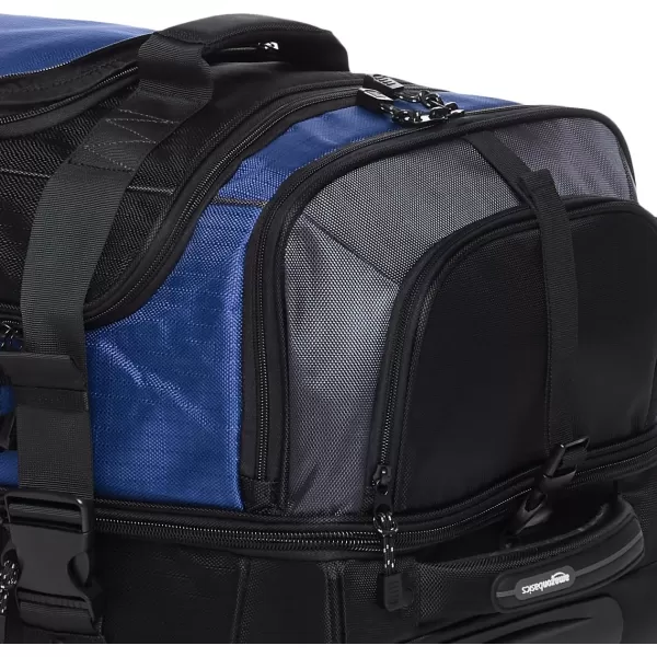 Amazon Basics Ripstop Wheeled Duffel 35 Inch  BlueBlue 30