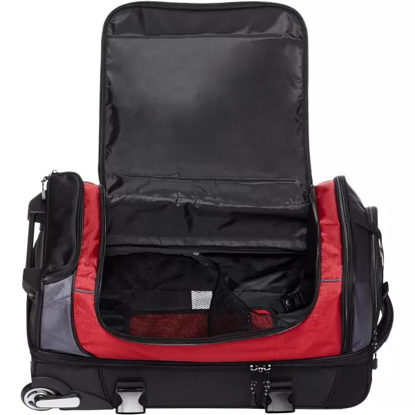 Amazon Basics Ripstop Wheeled Duffel 35 Inch  BlueRed 26