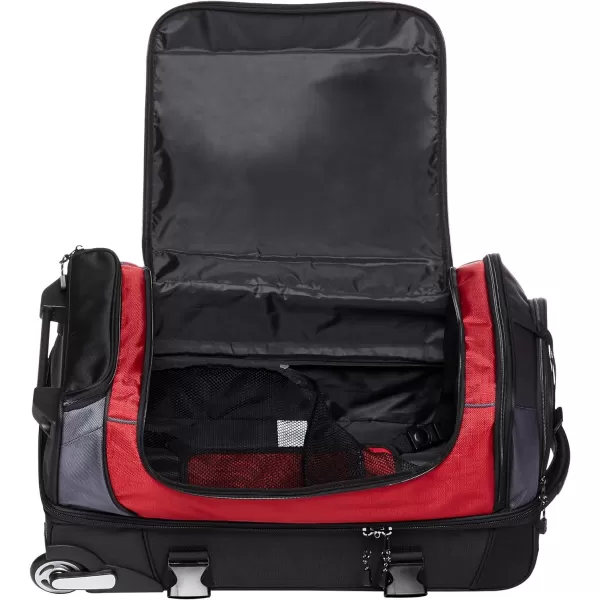 Amazon Basics Ripstop Wheeled Duffel 35 Inch  BlueRed 30