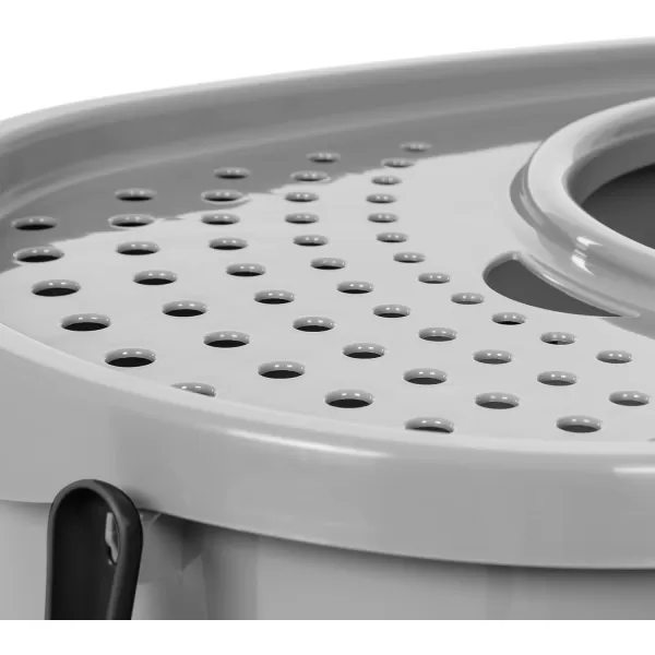Amazon Basics Top Entry Cat Litter Box and Black Scoop Oval Grey 205 x 1475 x 1438 inchesGrey Top Entry