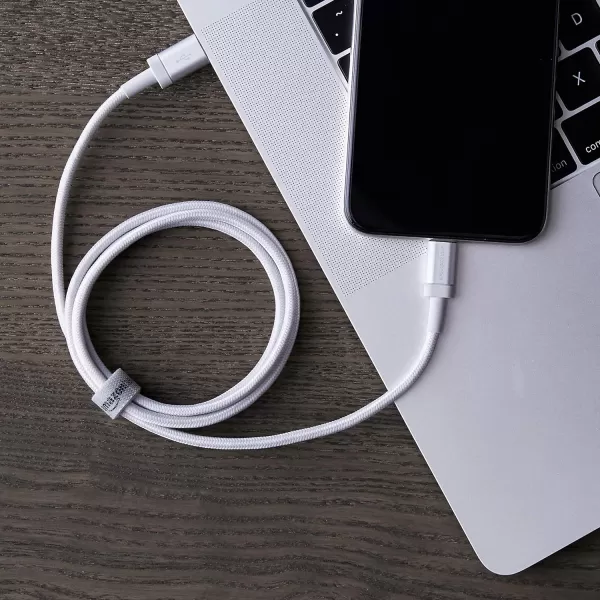 Amazon Basics USBC to Lightning Charger Cable Nylon Braided Cord MFi Certified Charger for Apple iPhone 14 13 12 11 X Xs Pro Pro Max Plus iPad 3 Foot Dark GraySilver