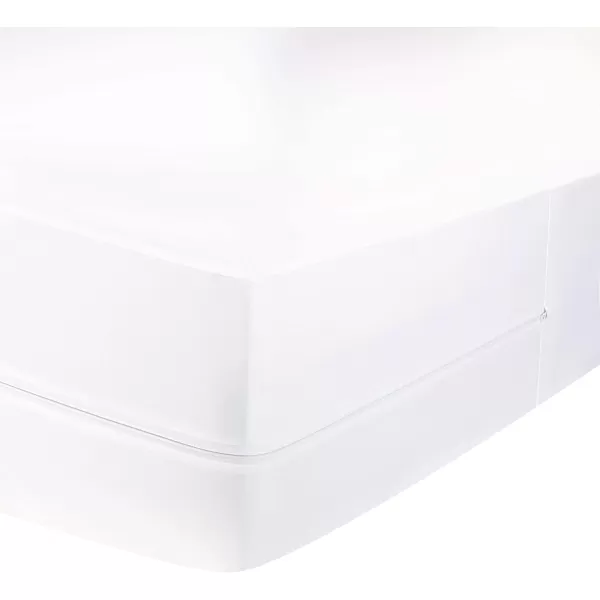 Amazon Basics Waterproof Zippered Standard Crib 28 x 52 Mattress Protector Encasement 2PackQueen Standard 12 Depth