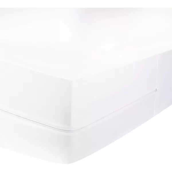 Amazon Basics Waterproof Zippered Standard Crib 28 x 52 Mattress Protector Encasement 2PackTwin Low Profile 9 Depth