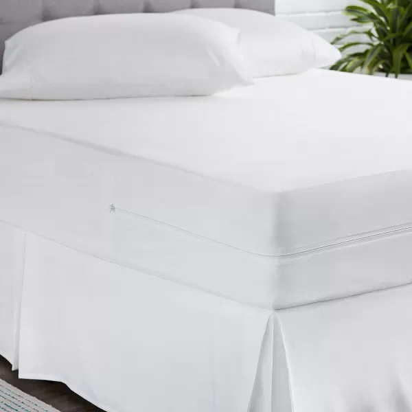 Amazon Basics Waterproof Zippered Standard Crib 28 x 52 Mattress Protector Encasement 2PackTwin XL Low Profile 9 Depth