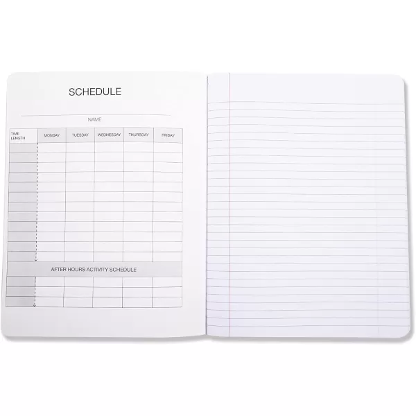 Amazon Basics Wide Ruled Composition Notebook 4Pack 100Sheet Assorted Marble Colors36Pack Assorted Marble
