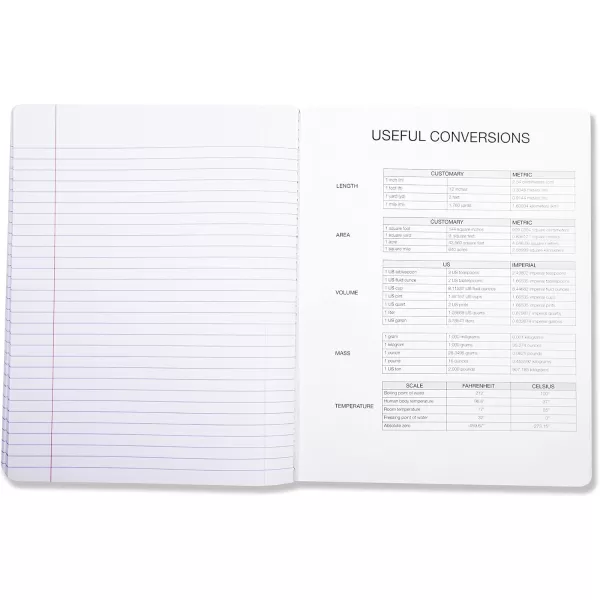 Amazon Basics Wide Ruled Composition Notebook 4Pack 100Sheet Assorted Marble Colors36Pack Assorted Marble