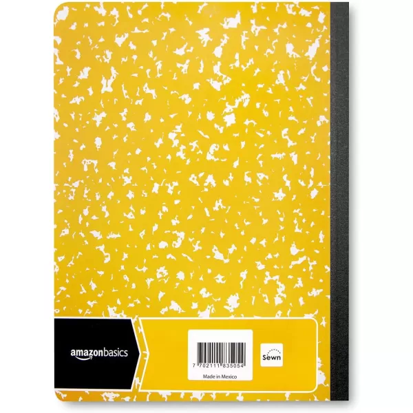 Amazon Basics Wide Ruled Composition Notebook 4Pack 100Sheet Assorted Marble Colors36Pack Assorted Marble