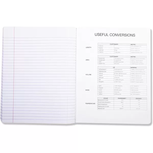 Amazon Basics Wide Ruled Composition Notebook 4Pack 100Sheet Assorted Marble Colors4Pack Assorted Marble