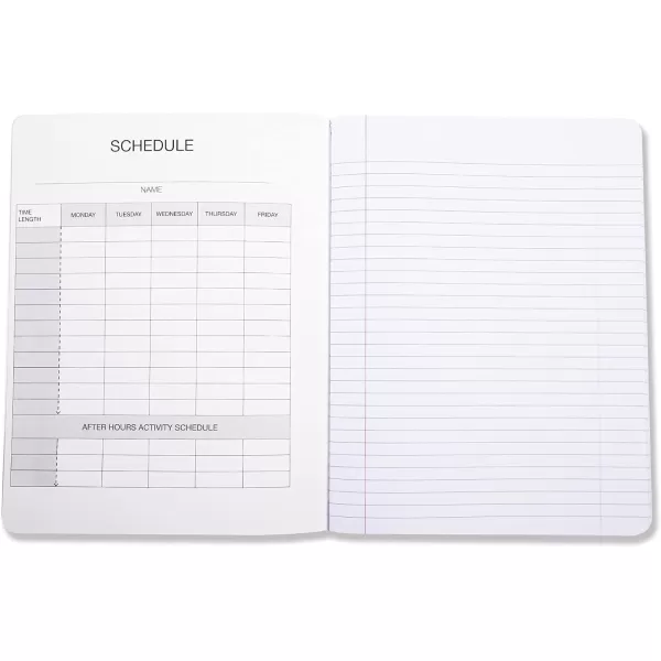 Amazon Basics Wide Ruled Composition Notebook 4Pack 100Sheet Assorted Marble Colors4Pack Assorted Marble