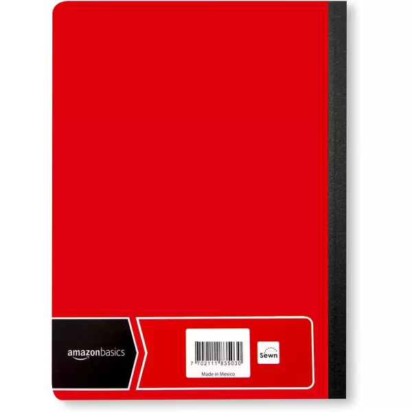 Amazon Basics Wide Ruled Composition Notebook 4Pack 100Sheet Assorted Marble Colors4Pack Assorted Solid